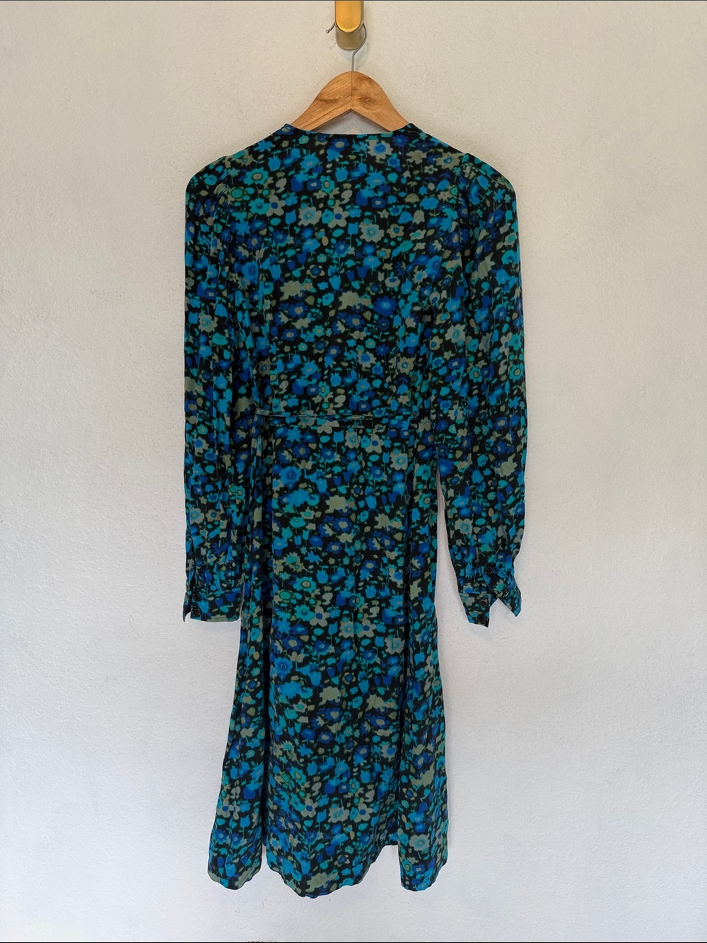 Perfect Ganni floral wrap midi dress 36 - Picture 5 of 8